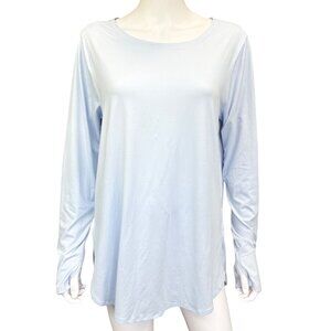 Layer 8 Light Blue Long Sleeve Athletic Shirt w/ Thumbholes Womens Size XL